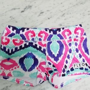 Fleo Turquoise Water booty shorts 3.25"